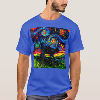 T-shirt Black Cat Night 4 Van Gogh Cat Gift, Cat 