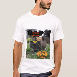 T-Shirt Black Cat The Witch Is Coming