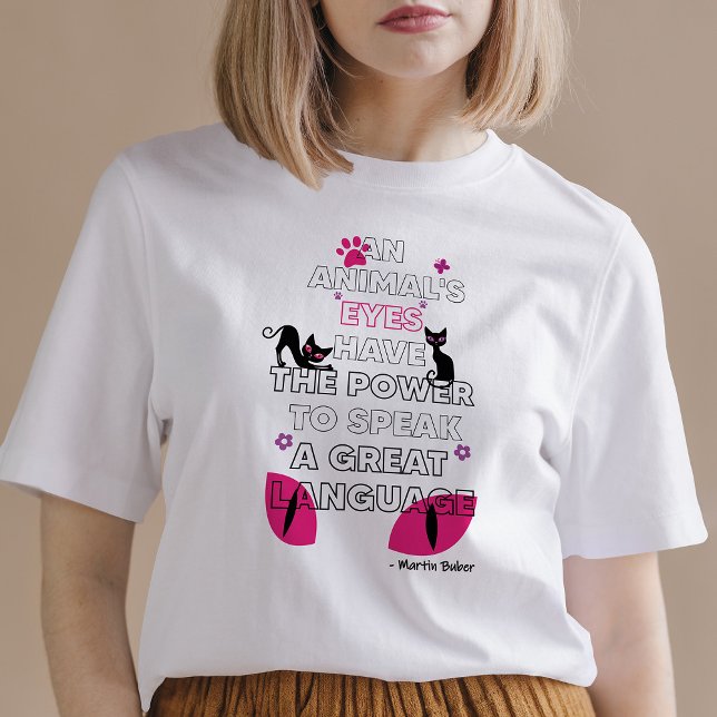 T-shirt Black Cats Eyes, Martin Buber Citer de mignons ani (Créateur téléchargé)