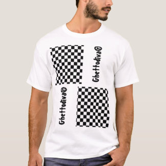T-shirt Black Check T Shirt par Ghettodiva ®️