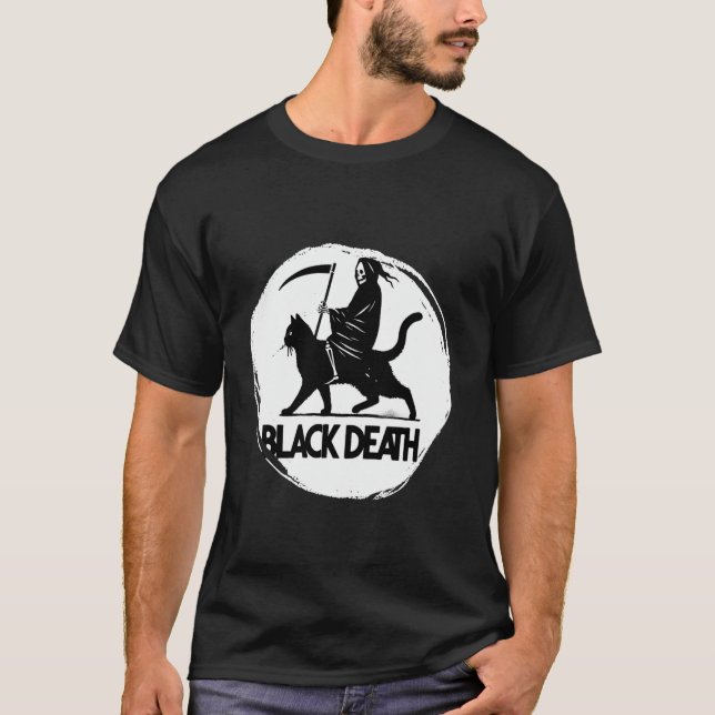 T-shirt Black Death Chat T Chemise (Devant)