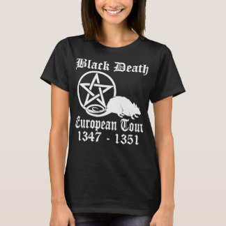 T-shirt Black Death European Tour Funny Band Histoire