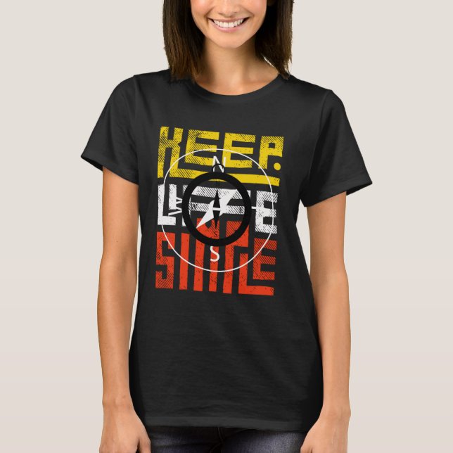 T-Shirt black design ethnic patterned (Front)