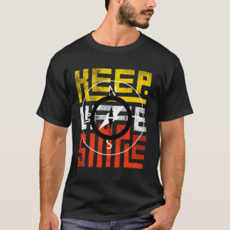 T-Shirt black design ethnic patterned
