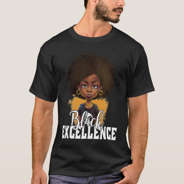 T-shirt Black Excellence African Pride Black History Month (Devant)