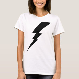 T-shirt Black Flash Lightning Bolt Femme