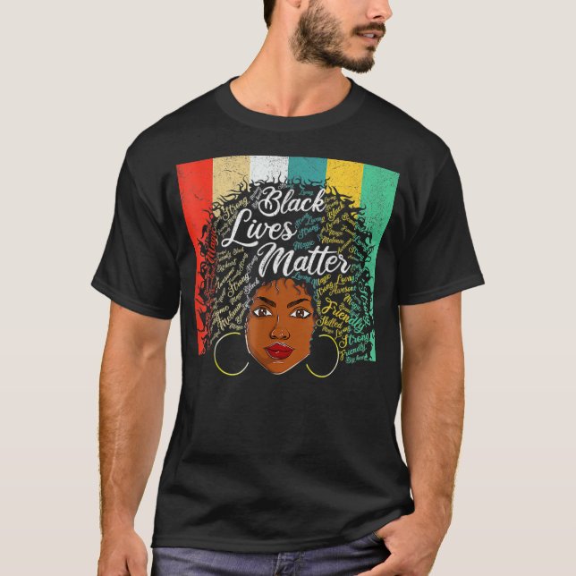 T-shirt Black Girl God Dit Que Je Suis Noir Melanin Histoi (Devant)