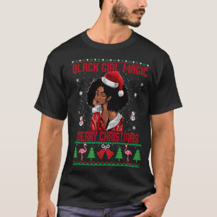 T-shirt Black Girl Magic Joyeux Noël Vilain Noël