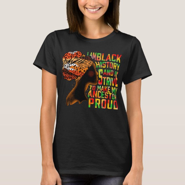 T-shirt Black Girl Magic Melanin Chemise, Je Suis Noir His (Devant)