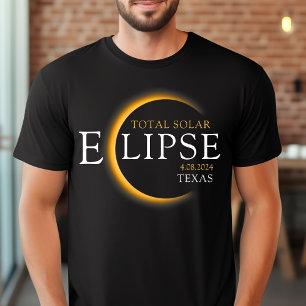T-shirt Black & Gold 2024 Texas Total Solar Eclipse