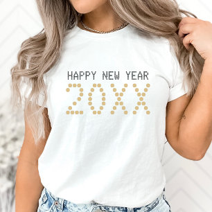 T-shirt Black & Gold Bonne année 2024 Blanc