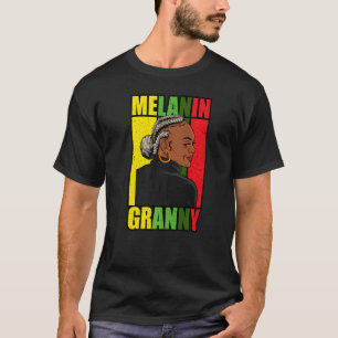 T-shirt Black Grandmother Melanin Granny Best Grandma On E