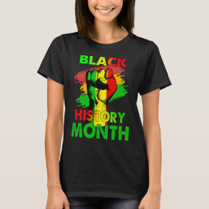 T-shirt Black Histoire Mois Poing Cadeau Femmes
