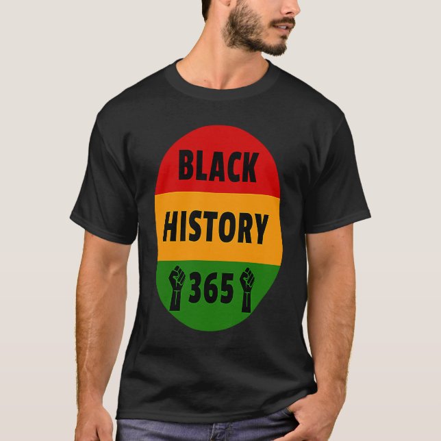 T-shirt Black History 365  Power Fist Artwork (Devant)