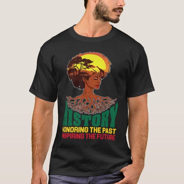 T-shirt Black History Honoring Past Inspiring Future Melan (Devant)