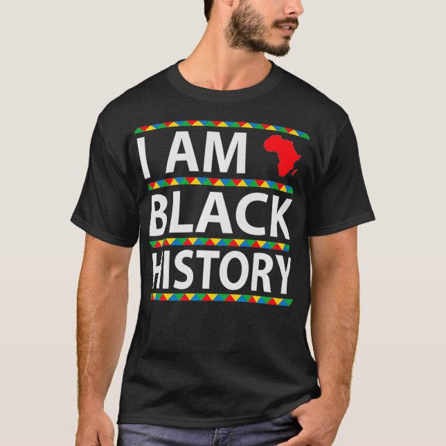 T-shirt Black History Je suis Black History Premium (Devant)