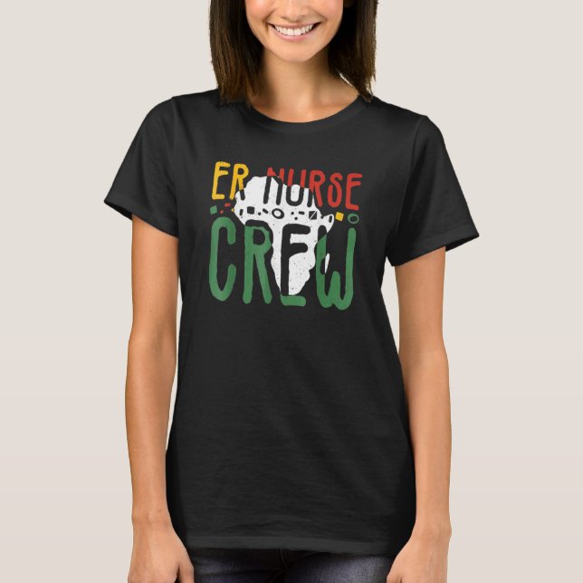 T-shirt Black History Mois Équipement infirmier Émergeance (Devant)