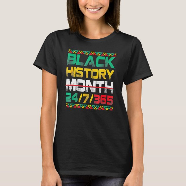 T-shirt Black History Month 247365 Africa Map Melanin 2023 (Devant)