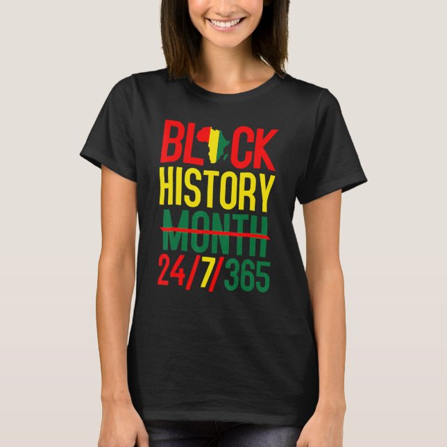 T-shirt Black History Month 247365 Africa Map Melanin Men  (Devant)