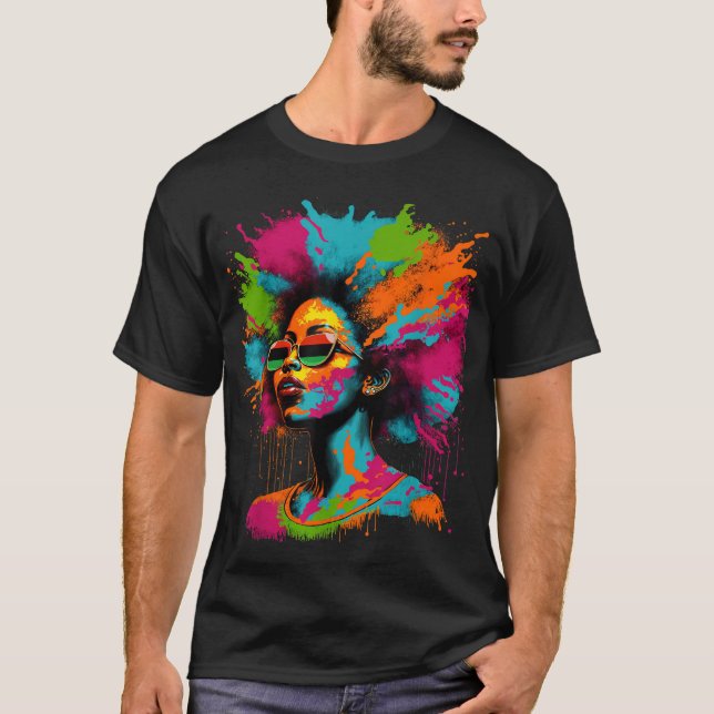 T-shirt Black History Month African American Black Queen (Devant)