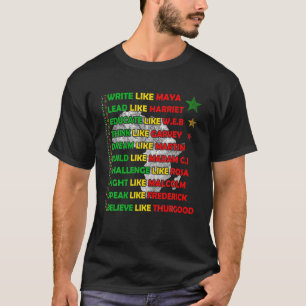 T-shirt Black History Month African American Country Celeb