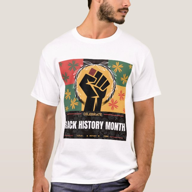 T-shirt Black History Month – Culture • History • Pride (Devant)
