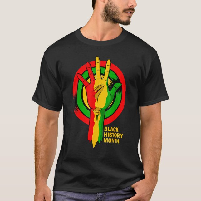 T-shirt Black History Month Hands BLM Melanin African Amer (Devant)