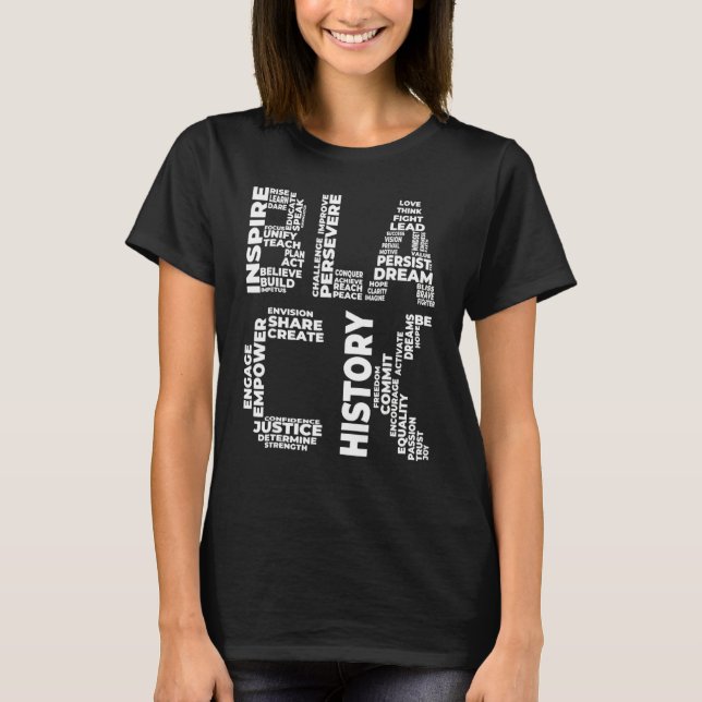 T-shirt Black History Month Inspiring Leaders African Amer (Devant)