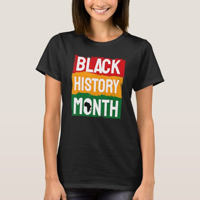 T-shirt Black History Month Proud Black Afro African Pride (Devant)