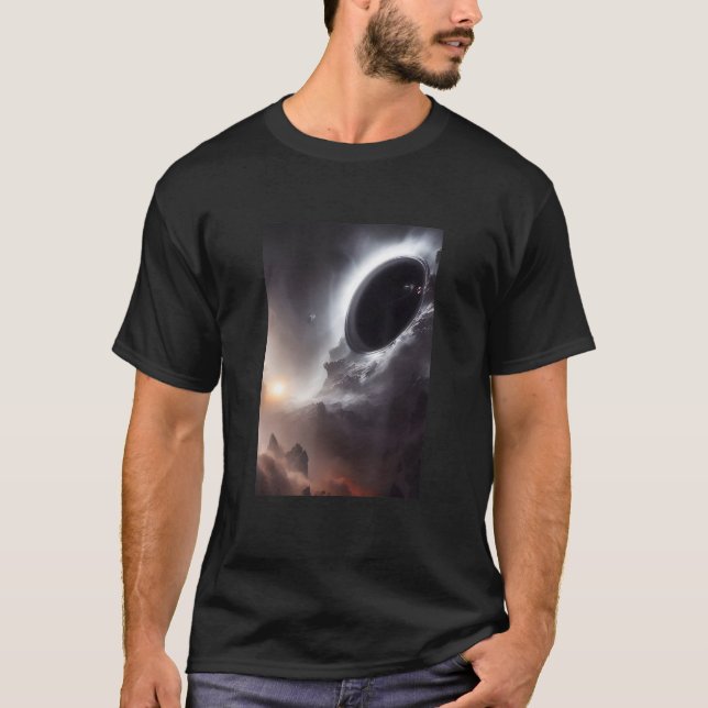 T-shirt Black Hole In A Galaxy Universe Space Science (Devant)