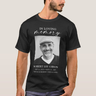 T-shirt Black In Love Mémoire Funeral Photo Memorial