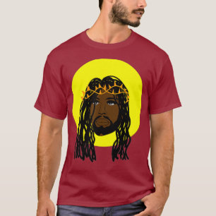 T-shirt Black Jesus Locs African American Religion