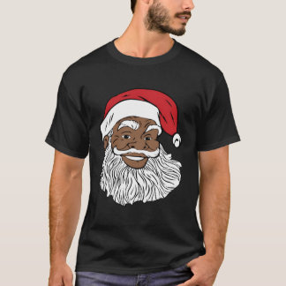 T-shirt Black Jolly Père Noël amusant Africain-Américain P