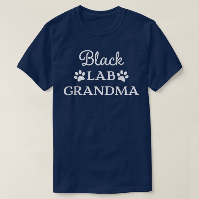 T-shirt Black Lab Grand-mère Labrador Retriever  (Design devant)