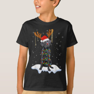 T-shirt Black Lab Labrador Christmas Tree Light Pyjama Chi