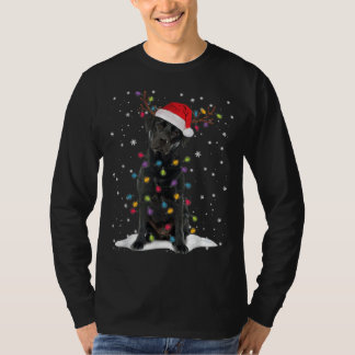 T-shirt Black Lab Labrador Christmas Tree Light Pyjama Chi