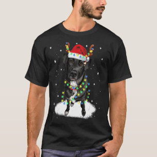T-shirt Black Lab Labrador Christmas Tree Light Pyjama Chi