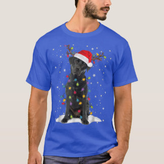 T-shirt Black Lab Labrador Christmas Tree Light Pyjama Chi