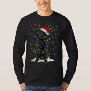 T-shirt Black Lab Labrador Christmas Tree Light Pyjama Chi