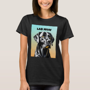 T-shirt Black Lab   Maman Lab Chien Amoureux