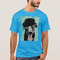 Black Labrador dans le Casquette Bowler