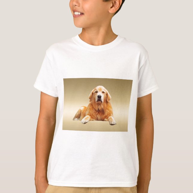 T-shirt Black Labrador Dog Water Couleur Art Peinture (Devant)