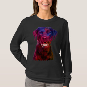 T-shirt Black Labrador Dog Watercolor Labrador Retriever