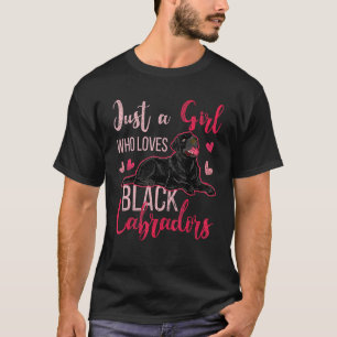 T-shirt Black Labrador Girls Femmes Propriétaire de chien 