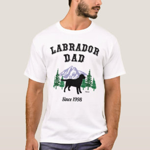 T-shirt Black Labrador Papa À feuillage persistant