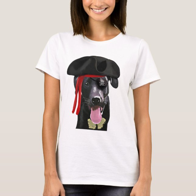 T-shirt Black Labrador Pirate (Devant)