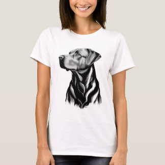 T-shirt Black Labrador Retriever Dog Mom Sketch