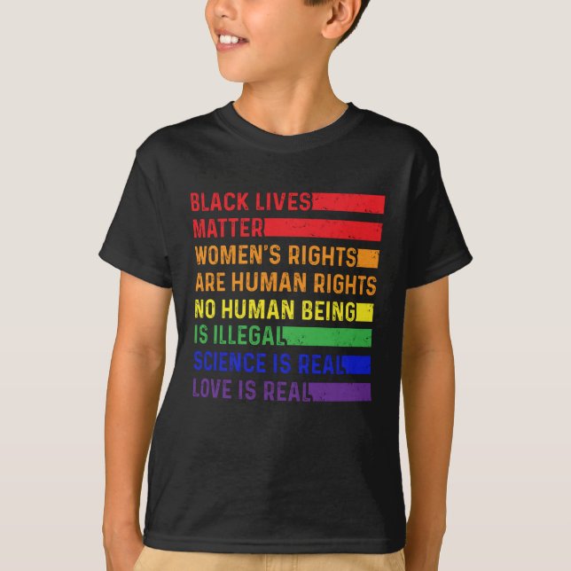 T-shirt Black Lives Matter Les droits des femmes sont des  (Devant)