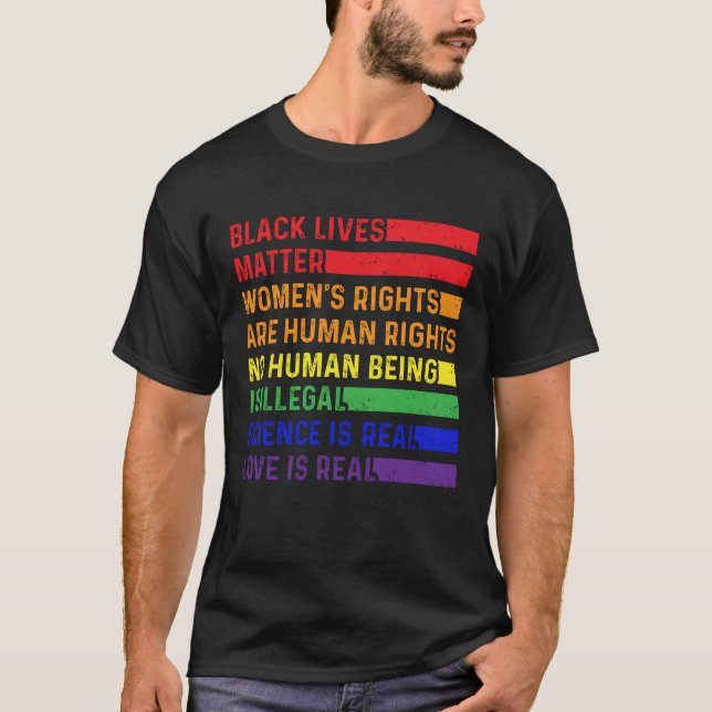 T-shirt Black Lives Matter Les droits des femmes sont des  (Devant)