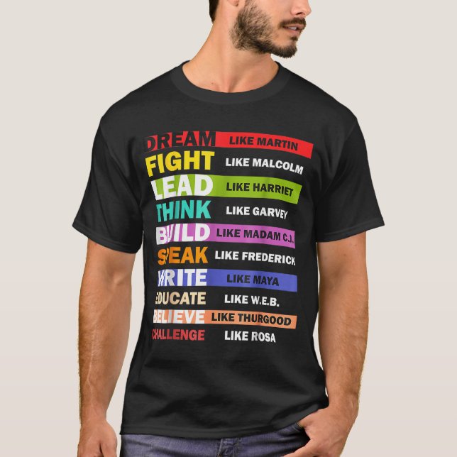 T-shirt Black Lives S Black Leaders Black History Month  (Devant)